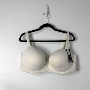 Torrid Cream Lace Bra 44DDD NWT Push up Strapless Criss-cross Neutral‎ Feminine
